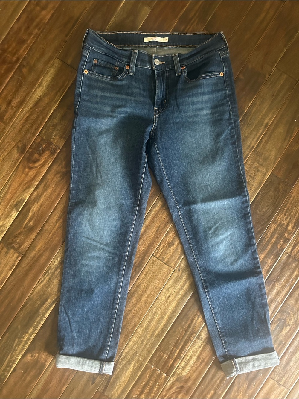 Levi's Women's Dark Blue Boyfriend Copain Jeans